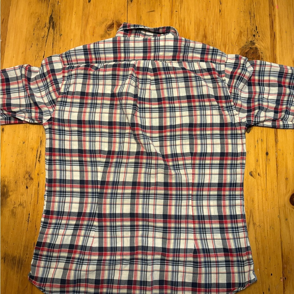 Epaulet Red and Blue Madras Shirt - Picture 3 of 3